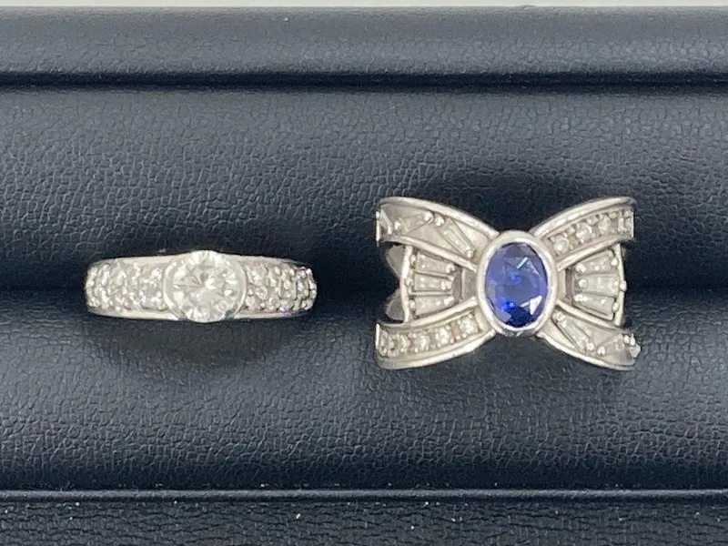 【ダイヤモンドのリングとサファイアのリング】を宮城県白石市のお客様からお買取りさせていただきました	